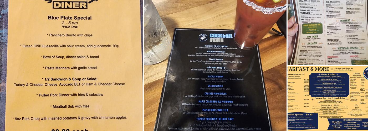 Southwest Diner Menu