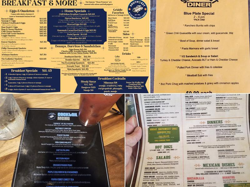 Southwest Diner Menu