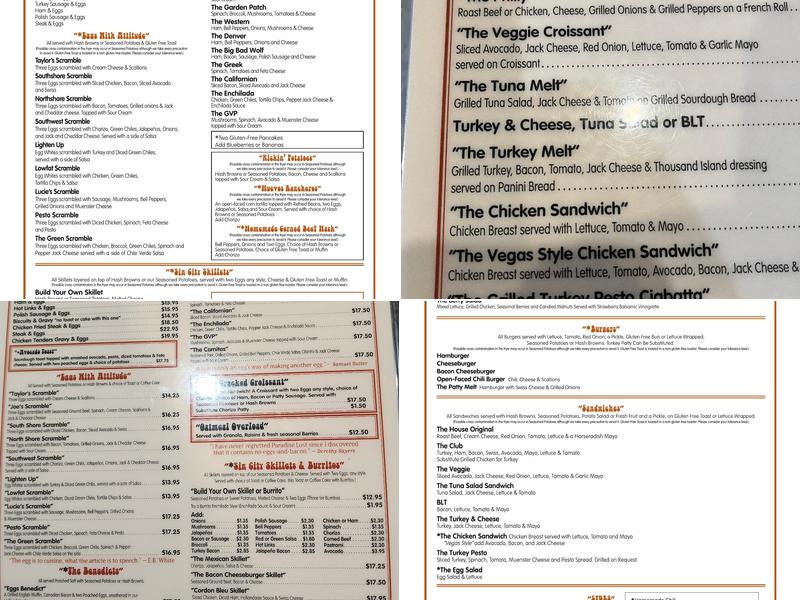 The Cracked Egg Menu