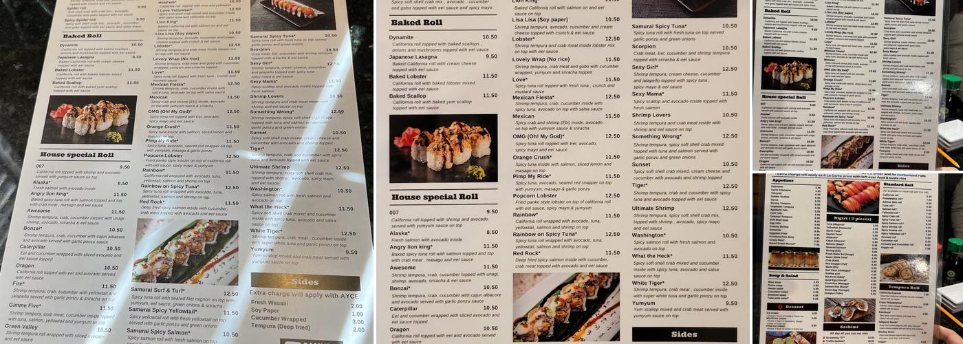 Samurai Japanese Steakhouse & Sushi Menu