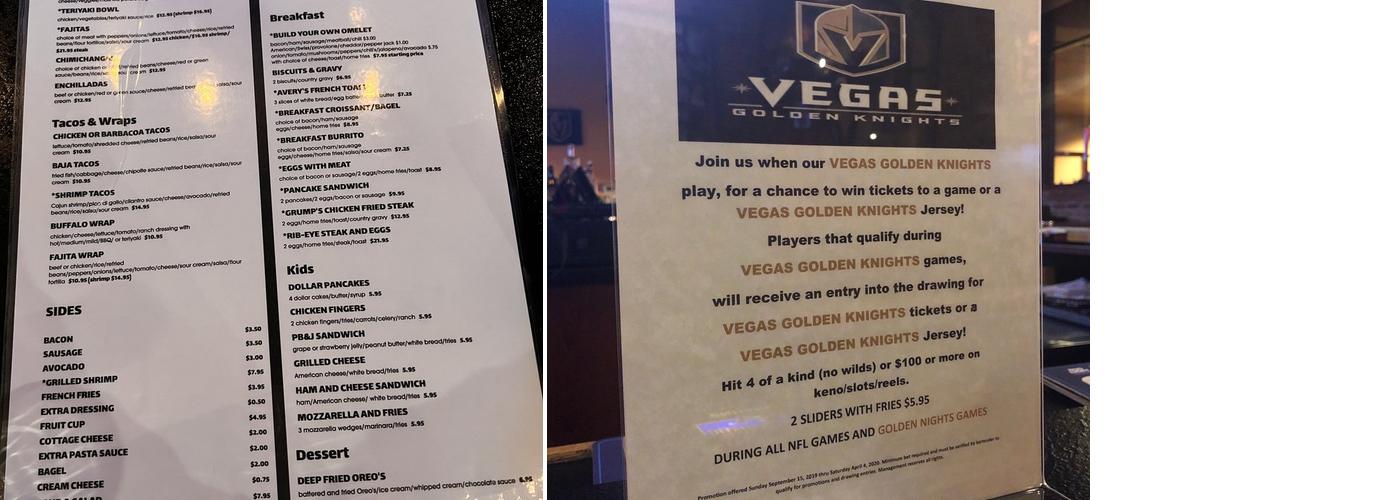 Mulligans Border Bar & Grill Menu