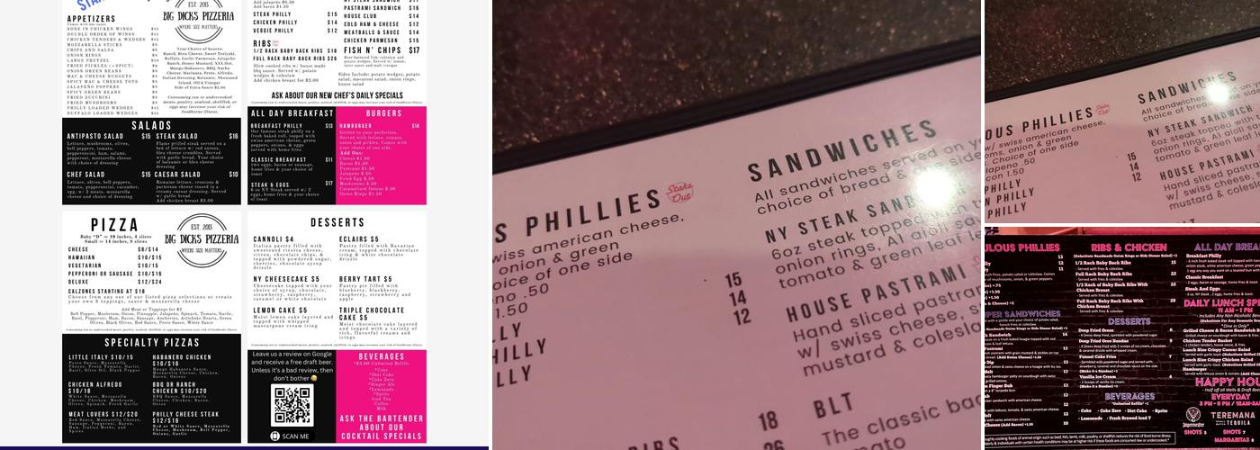 Stake Out Bar & Grill Menu