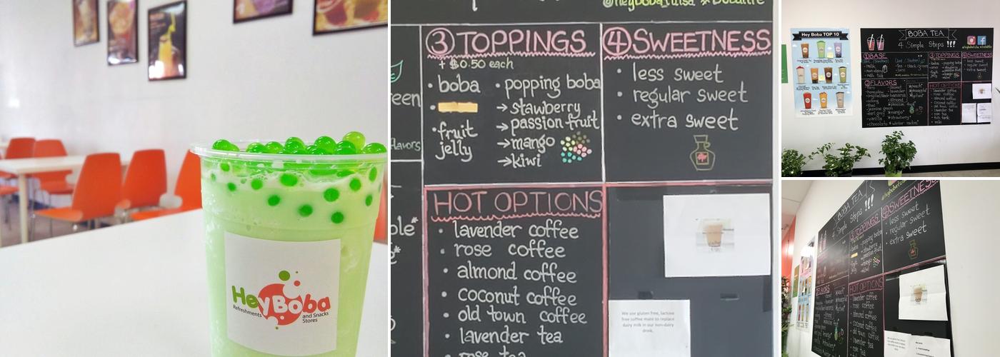Hey Boba Menu