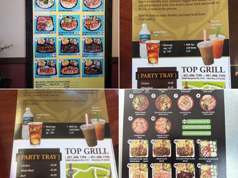 Top Grill Teriyaki Bowl Menu