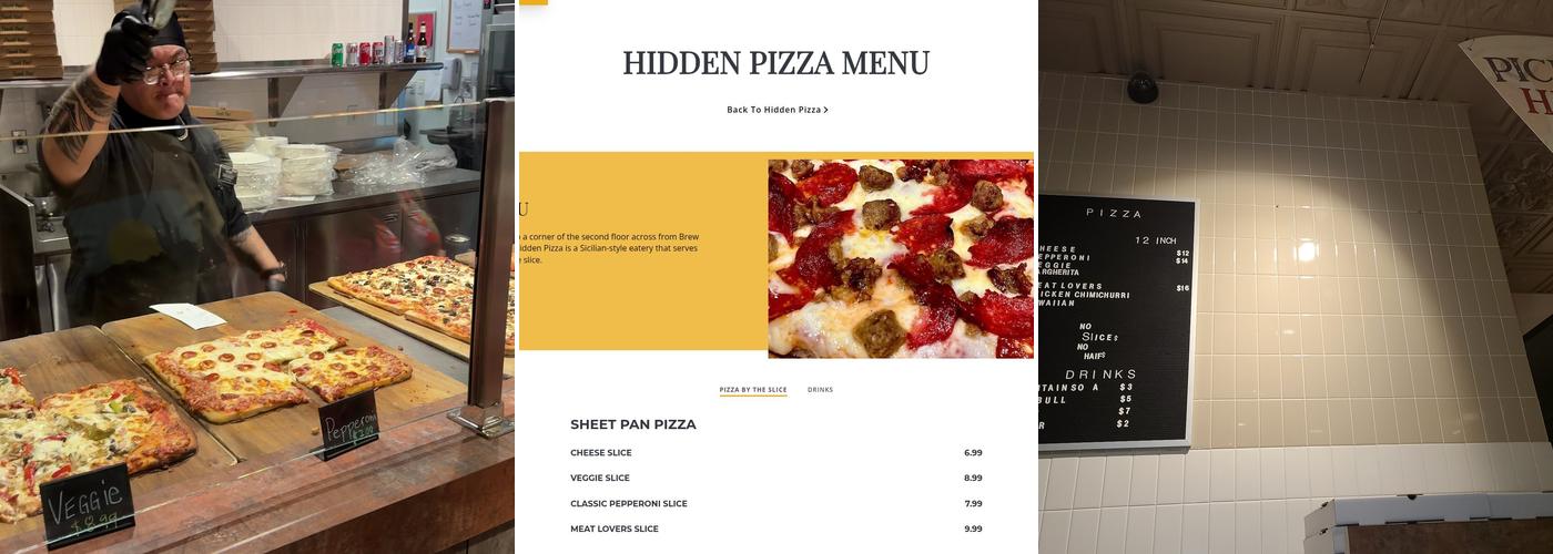 Hidden Pizza Menu