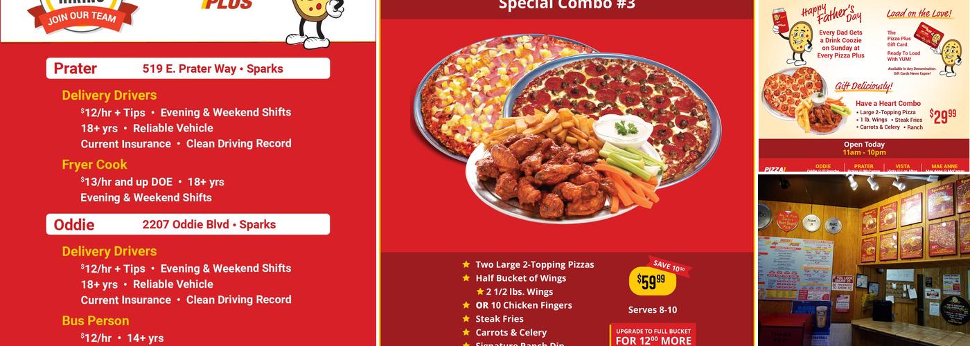 Pizza Plus - Oddie Menu