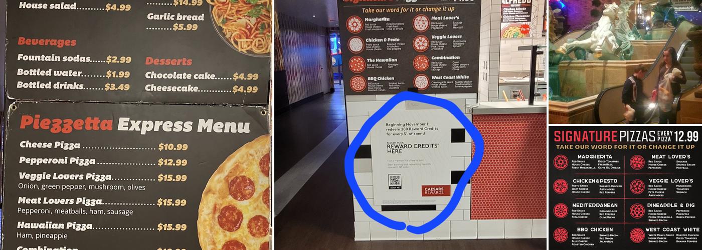 Piezzetta Menu