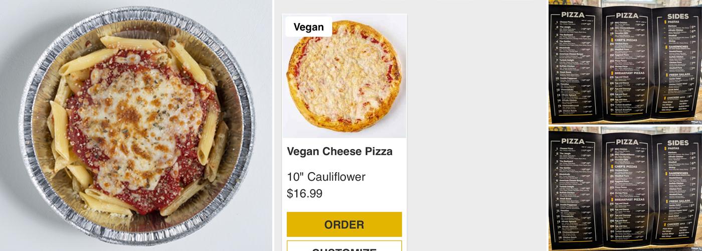 Pizzava Menu