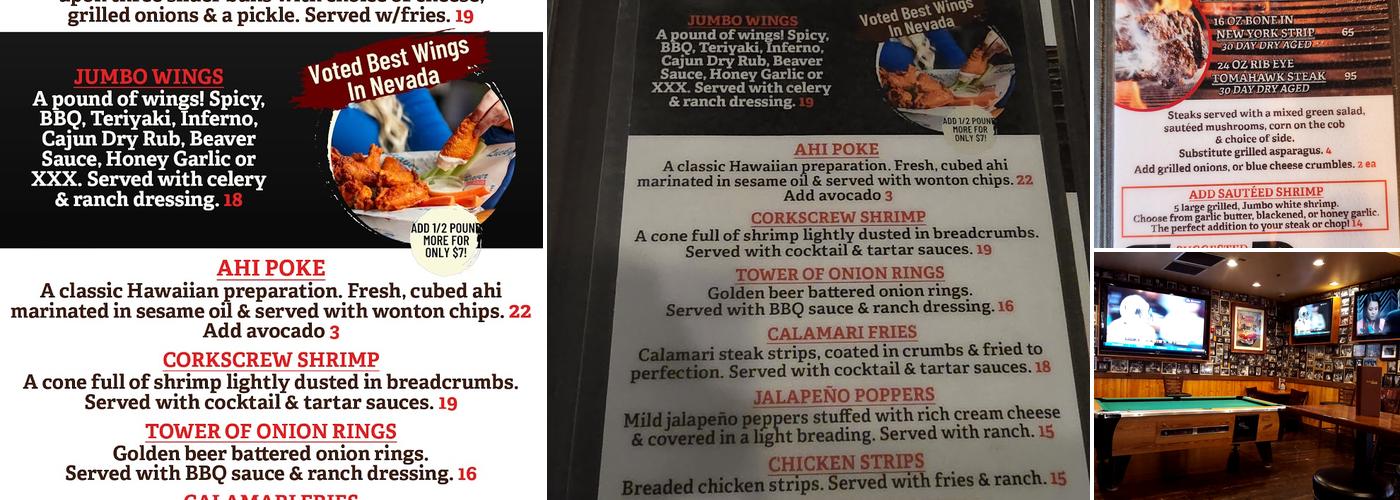 Lucky Beaver Menu