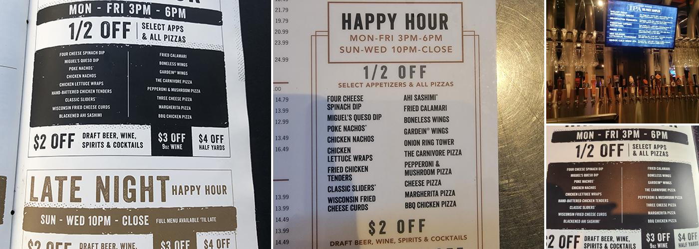 Yard House Menu