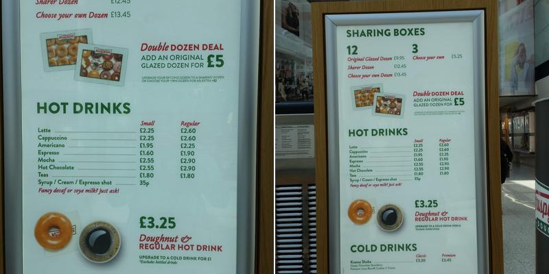 Krispy Kreme Romford Liberty Menu