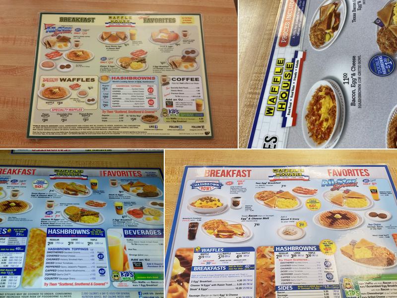 Waffle House Menu