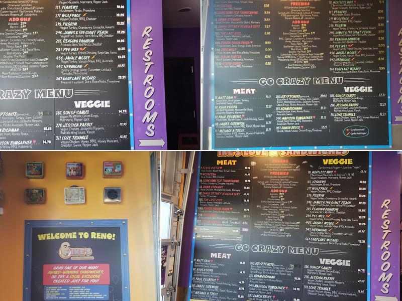 Ike's Love & Sandwiches Menu