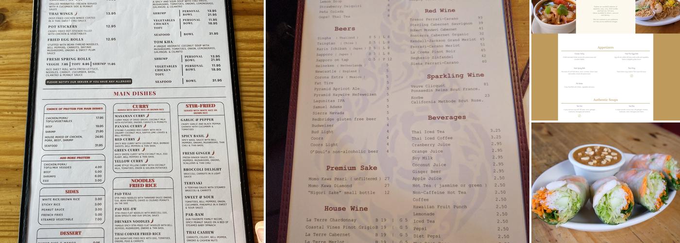 Thai Corner Café Menu