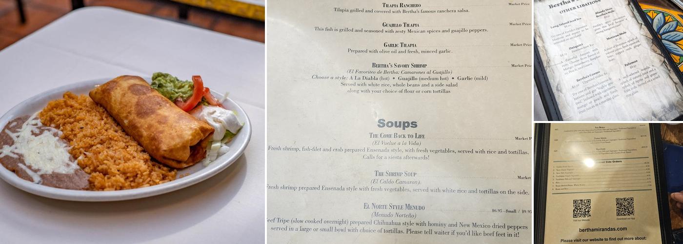 Bertha Miranda's Menu
