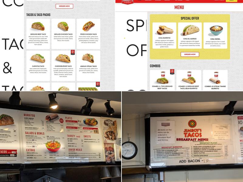 Jimboy's Tacos Menu