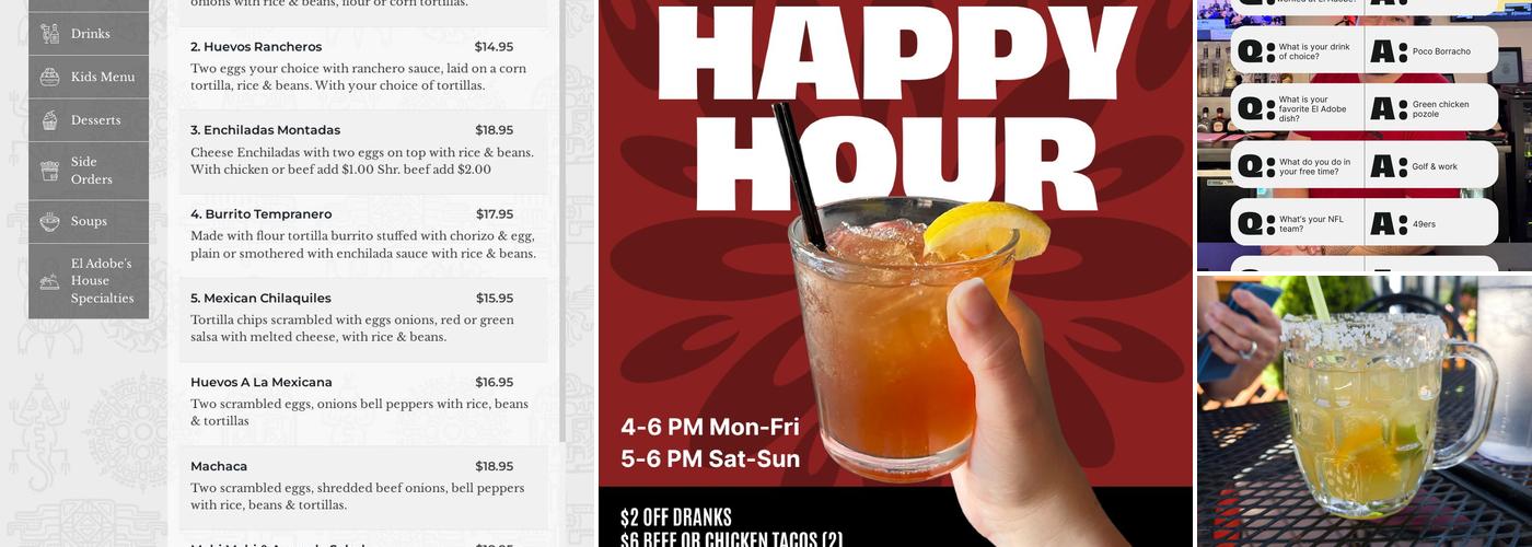 El Adobe Cafe Menu