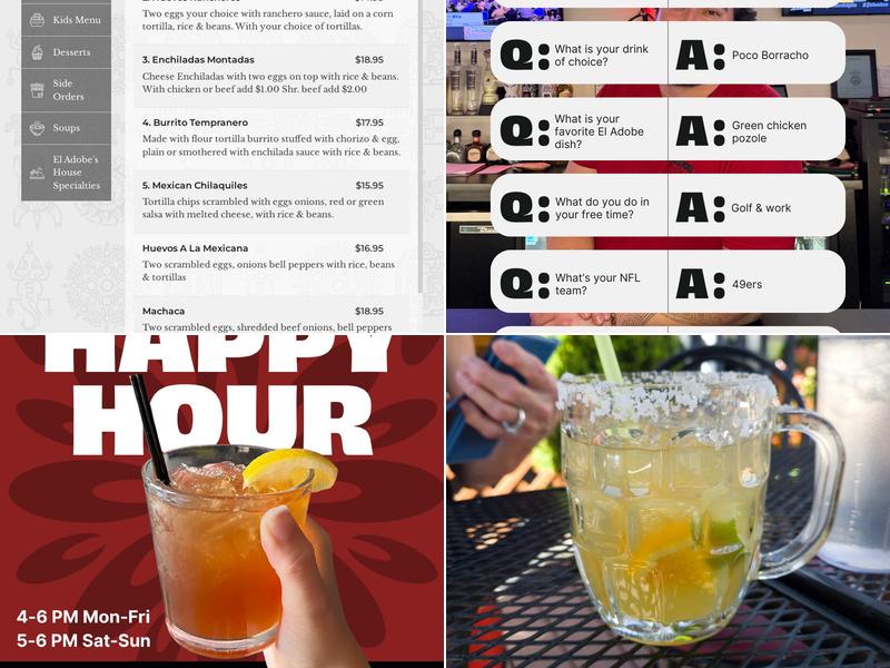 El Adobe Cafe Menu