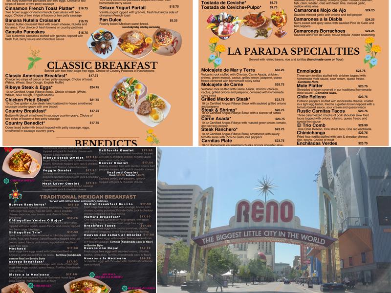 La Parada Cafe Menu