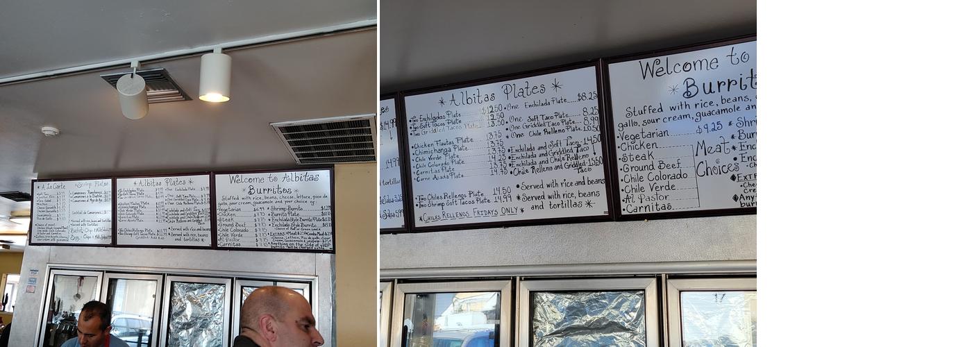 Albitas Menu