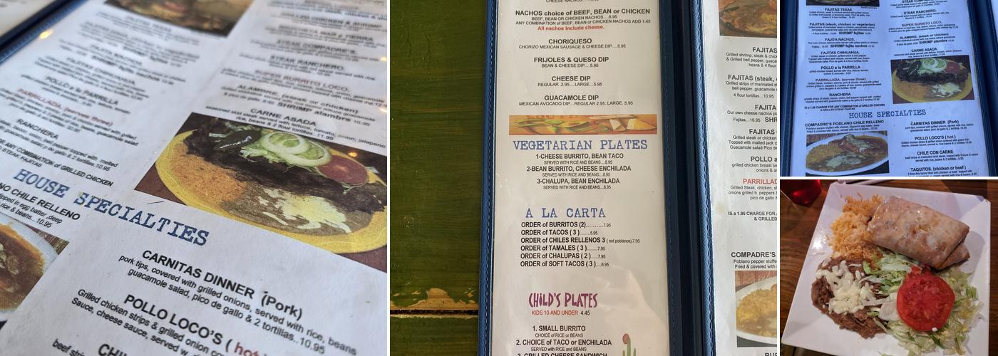 Los Compadres Menu