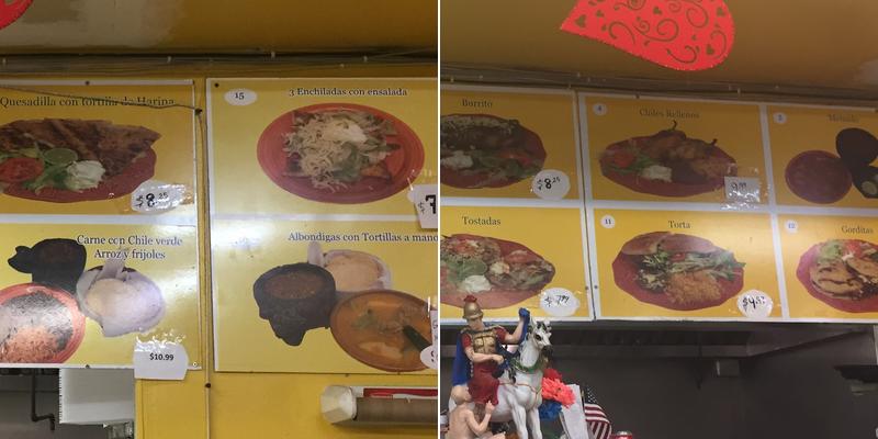 Panaderia Las Palomas Menu
