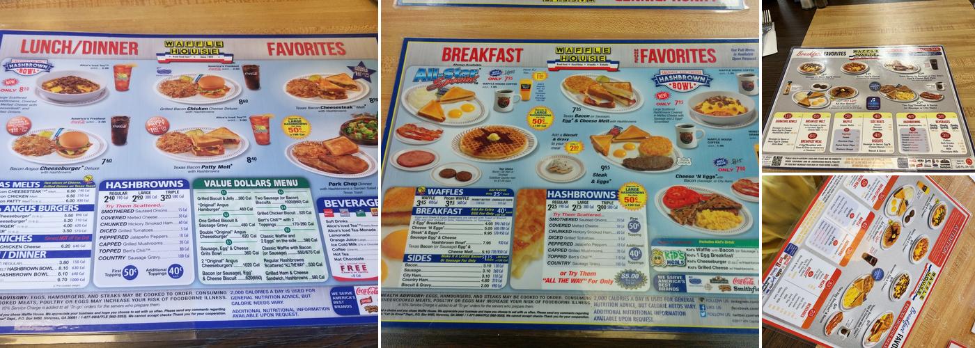 Waffle House Menu