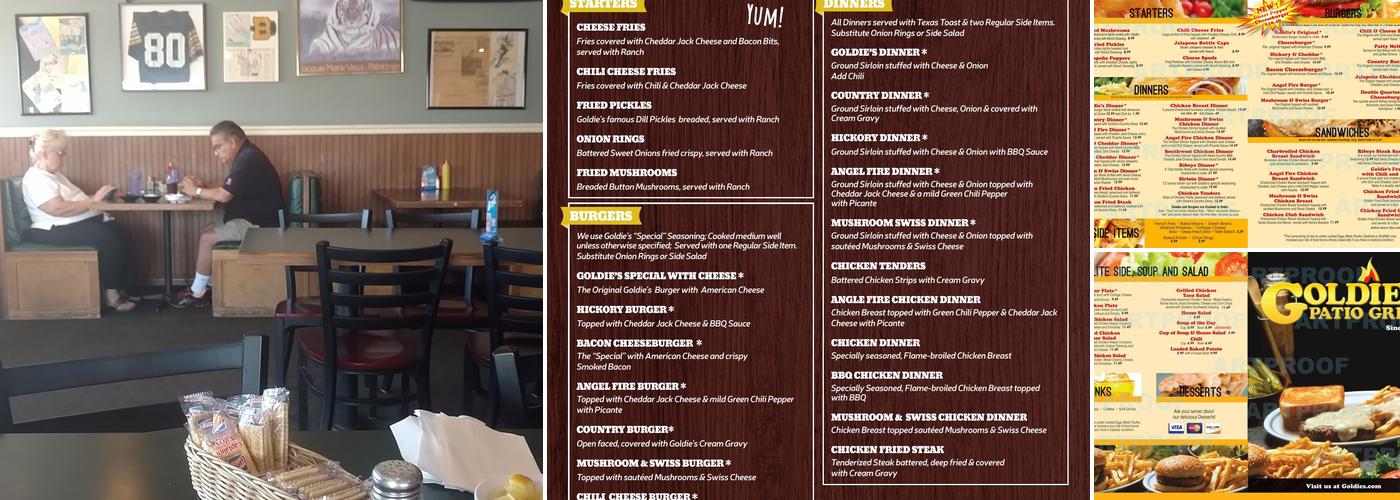 Goldie's Patio Grill Menu