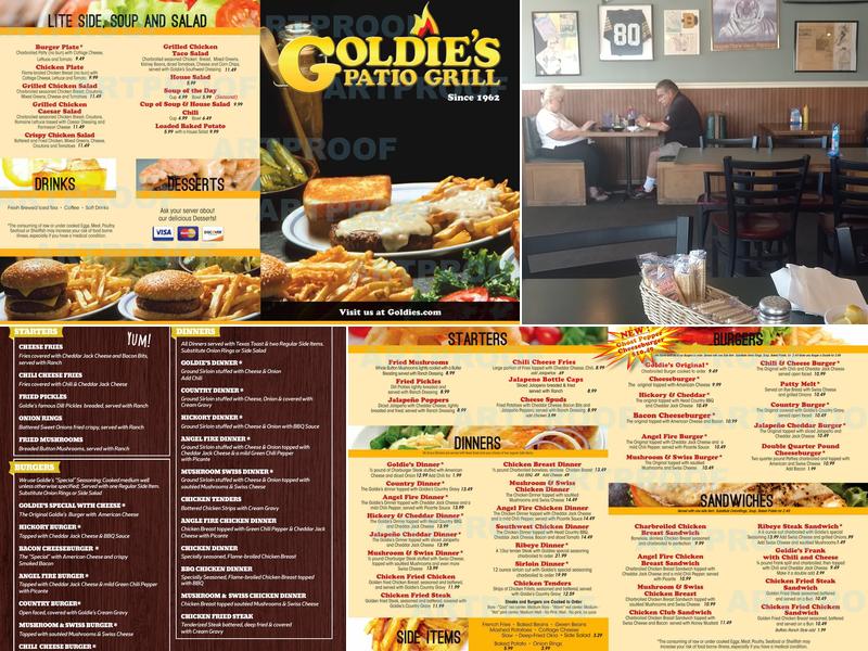 Goldie's Patio Grill Menu