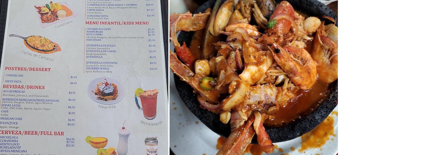 Mariscos Las Islitas Menu