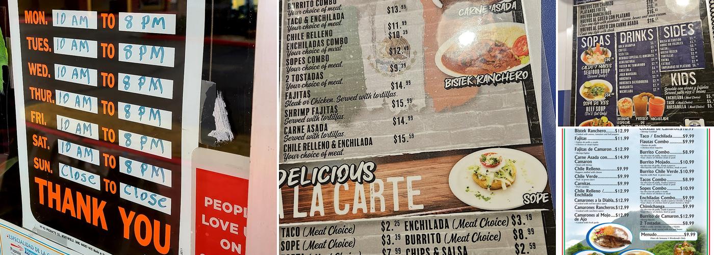 El Rincon Menu