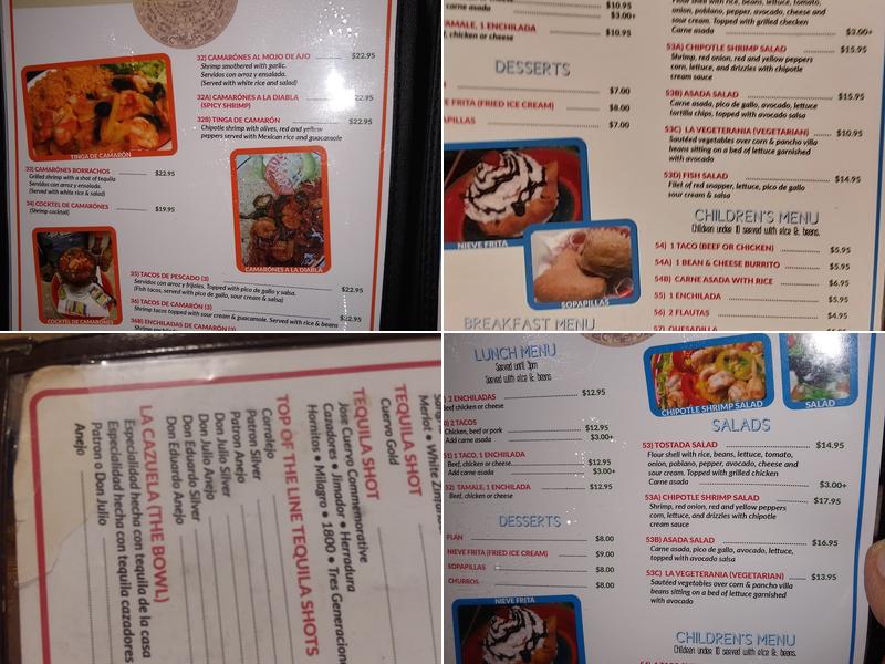 La Fuente Menu