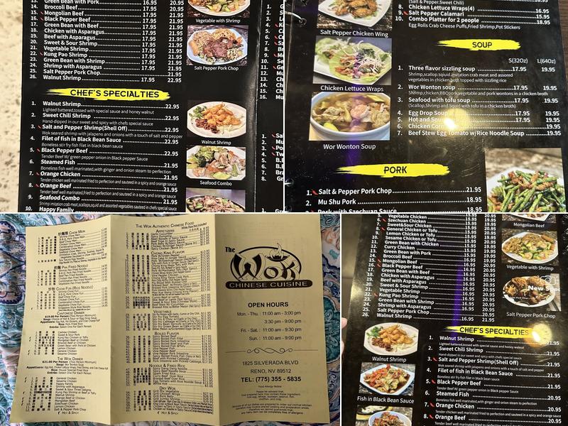 The Wok Chinese Cuisine Menu