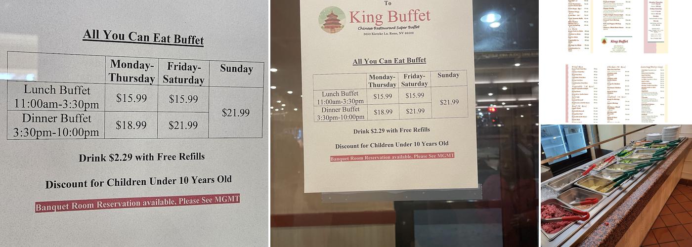King Buffet Menu