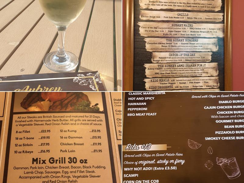 The Aubrey Arms Menu