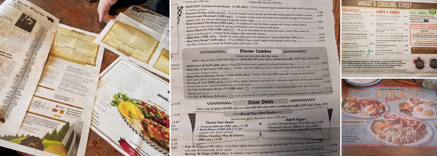 Black Bear Diner Reno Menu