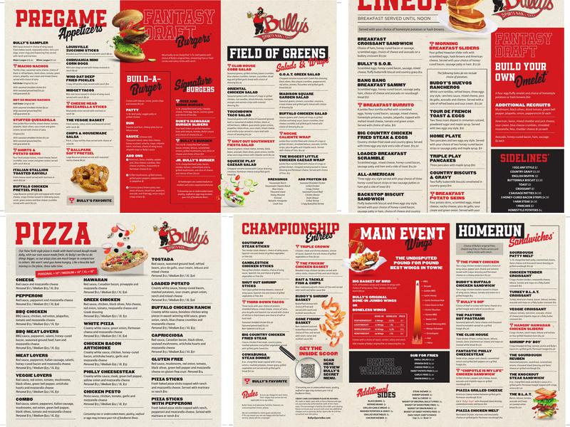 Bully's Sports Bar & Grill Menu