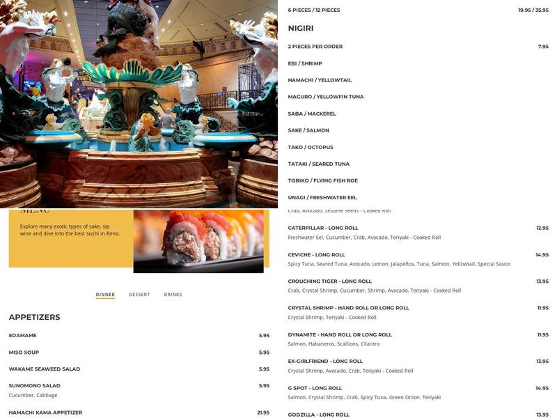 Sushi Sake Menu