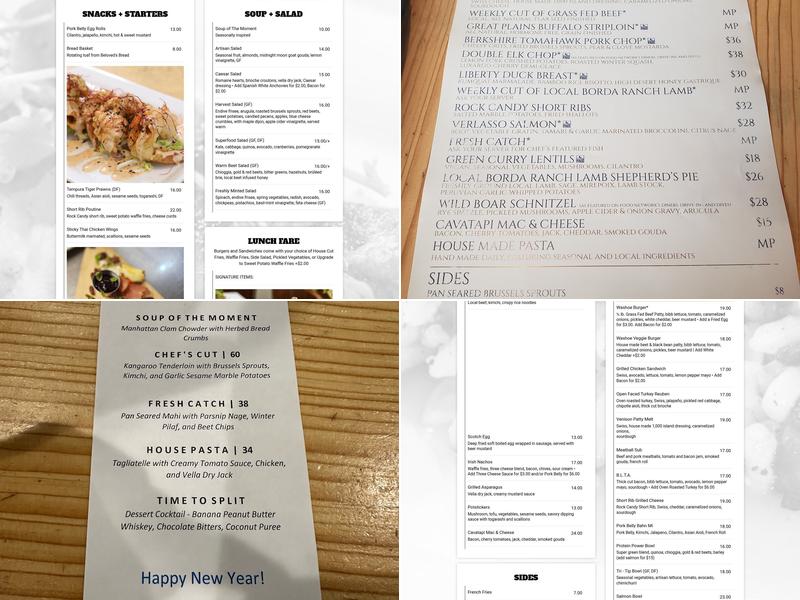 Washoe Public House Menu