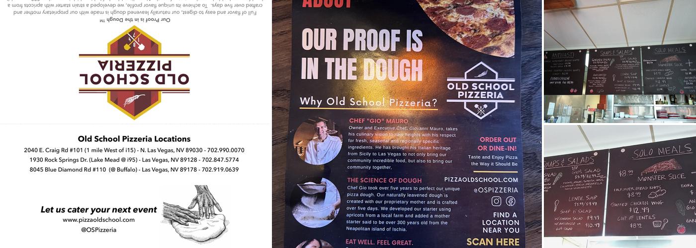 Old School Pizzeria Menu