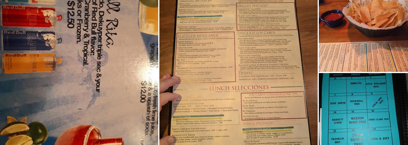 Los Cabos Mexican Grill and Cantina Menu