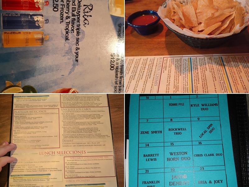 Los Cabos Mexican Grill and Cantina Menu