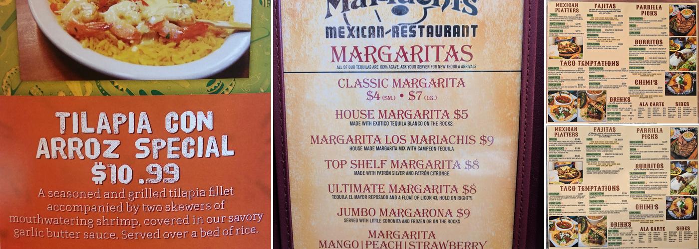 Los Mariachis Mexican Restaurant Menu