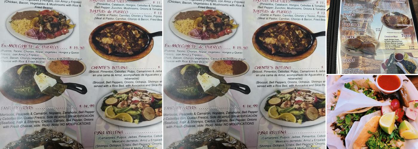 Mariscos El Centenario Menu