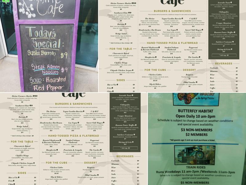 Divine Cafe at the Springs Preserve Menu
