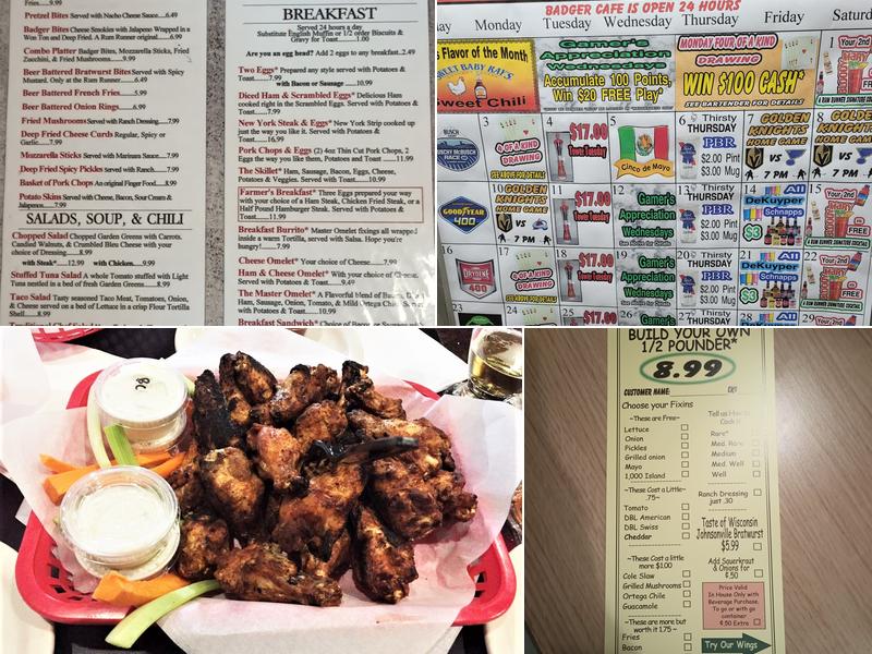 Badger Cafe Menu