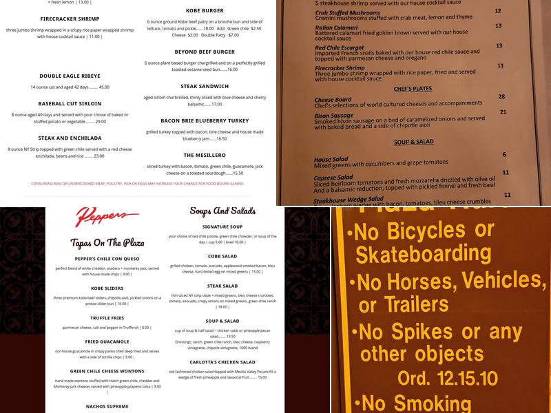 Double Eagle Restaurant Menu