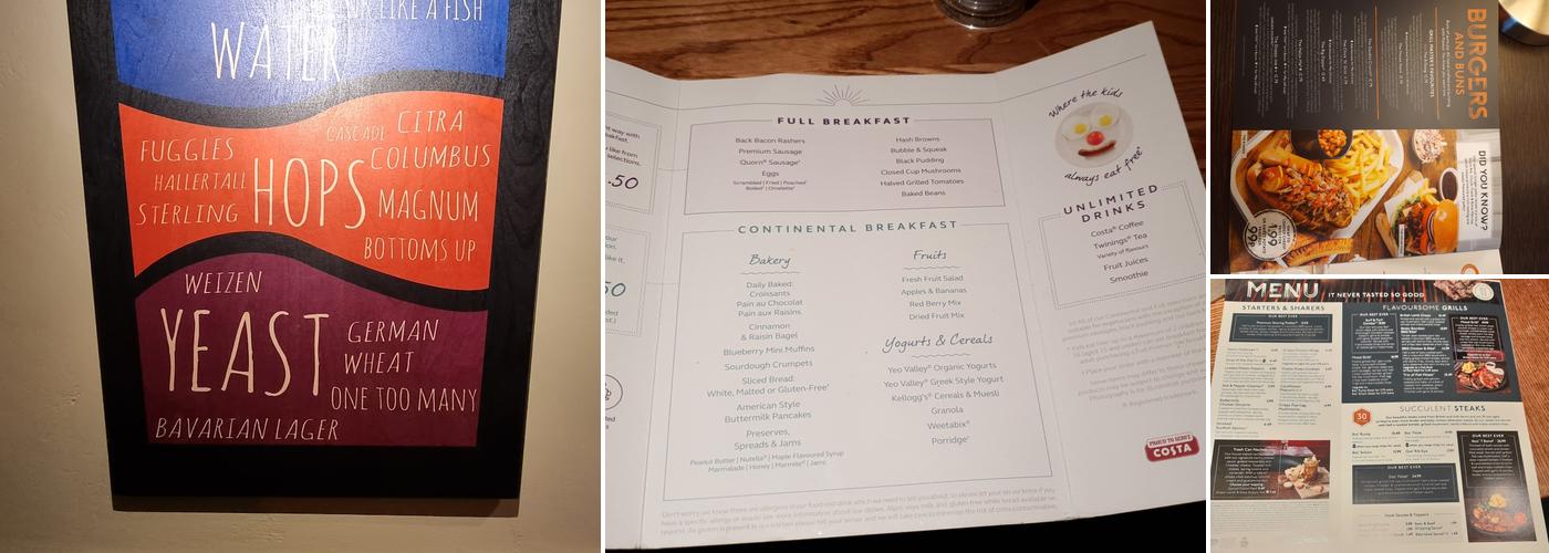 Beefeater Liberty Bell Menu