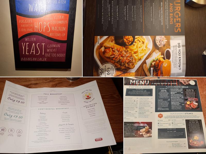 Beefeater Liberty Bell Menu