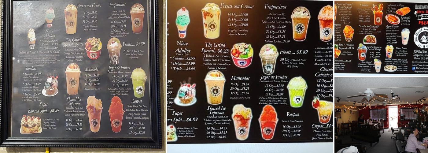 The Grind Internet Shop Menu